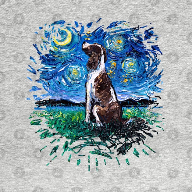 English Springer Spaniel Night (version 2) by sagittariusgallery